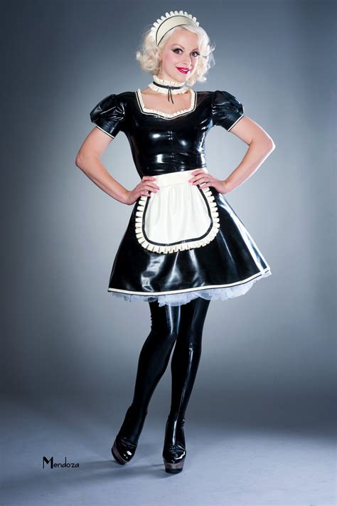 latex maid dress